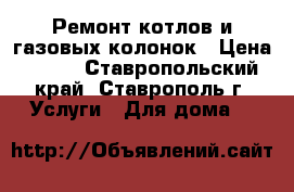 Ремонт котлов и газовых колонок › Цена ­ 500 - Ставропольский край, Ставрополь г. Услуги » Для дома   